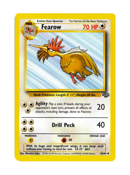 Pokémon Graded Card Fearow 36 Jungle PSA 9 Mint